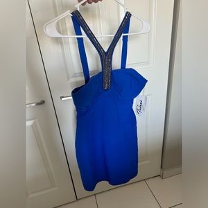Royal blue cocktail, prom, wedding guest dress size 5 NWT